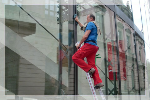Bei den Berliner Profis für Fensterreinigung haben Streifen keine Chance.